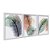 Kit 3 Quadros Decorativos Folhas Desenhadas Efeito Pintura Aquarela - Imagem 2