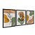 Kit 3 Quadros Decorativos Formas Boho Linhas Brancas Flores Desenho - Imagem 4