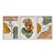 Kit 3 Quadros Decorativos Formas Boho Linhas Brancas Flores Desenho - Imagem 1