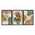 Kit 3 Quadros Decorativos Formas Boho Linhas Brancas Flores Desenho - Imagem 3