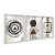 Kit 3 Quadros Decorativos Fundo Enevoado Formas Geométricas Abstrato - Imagem 1