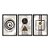 Kit 3 Quadros Decorativos Fundo Enevoado Formas Geométricas Abstrato - Imagem 2