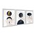 Kit 3 Quadros Decorativos Lua e Planetas Abstrato Fundo Cinza - Imagem 2