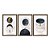 Kit 3 Quadros Decorativos Lua e Planetas Abstrato Fundo Cinza - Imagem 5