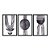 Kit 3 Quadros Decorativos Linhas e Esferas Cinza Efeito Aquarela Abstrato - Imagem 3