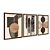Kit 3 Quadros Decorativos Formas Geométricas Sobrepostas Preto Laranja Fundo Bege Abstrato - Imagem 6
