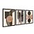 Kit 3 Quadros Decorativos Formas Geométricas Sobrepostas Preto Laranja Fundo Bege Abstrato - Imagem 4