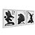 Kit 3 Quadros Decorativos Formas Orgãnicas Pretas Abstratas Fundo Branco - Imagem 2