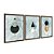 Kit 3 Quadros Decorativos Formas Abstratas Preto E Branco Fundo Turquesa - Imagem 6
