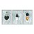 Kit 3 Quadros Decorativos Formas Abstratas Preto E Branco Fundo Turquesa - Imagem 1