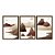 Kit 3 Quadros Decorativos Paisagem Abstrata Boho Montanhas Moderno - Imagem 5