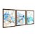 Kit 3 Quadros Decorativos Efeito Pintura Marmorizado Azul E Dourado - Imagem 6