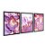 Kit 3 Quadros Decorativos Efeito Pintura Aquarela Marmorizado Roxo E Dourado Fundo Branco - Imagem 4