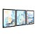 Kit 3 Quadros Decorativos Efeito Pintura Aquarela Marmorizado Azul E Dourado Fundo Branco - Imagem 4