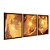 Kit 3 Quadros Decorativos Metal Ouro Dourado Abstrato Moderno - Imagem 6