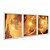 Kit 3 Quadros Decorativos Metal Ouro Dourado Abstrato Moderno - Imagem 2