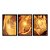 Kit 3 Quadros Decorativos Metal Ouro Dourado Abstrato Moderno - Imagem 3