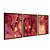 Kit 3 Quadros Decorativos Substância Dourada E Vermelha Misturado-se Abstrato - Imagem 6