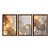 Kit 3 Quadros Decorativos Manchas Dourdas Substância Abstrato Moderno - Imagem 5