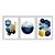 Kit 3 Quadros Decorativos Desenho Geométrico Texturizado Dourado E Azul Abstrato - Imagem 1
