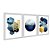 Kit 3 Quadros Decorativos Desenho Geométrico Texturizado Dourado E Azul Abstrato - Imagem 2