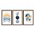 Kit 3 Quadros Decorativos Círculos E formas Texturizadas Céu Abstrado - Imagem 5
