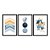 Kit 3 Quadros Decorativos Círculos E formas Texturizadas Céu Abstrado - Imagem 3
