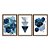 Kit 3 Quadros Decorativos Formas Geométricas Sobrepostas Azul Abstrato Fundo Branco - Imagem 5