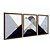 Kit 3 Quadros Decorativos Mosaico Montanhas Detalhes Dourados Abstrato - Imagem 6
