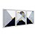 Kit 3 Quadros Decorativos Mosaico Montanhas Detalhes Dourados Abstrato - Imagem 2