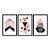 Kit 3 Quadros Decorativos Setas Triangulos Formas Abstratas Rosa Abstrato - Imagem 3