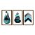 Kit 3 Quadros Decorativos Setas Montanhas Formas Abstratas Ciano Abstrato - Imagem 5