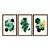 Kit 3 Quadros Decorativos Desenho Geométrico Texturizado Verde Detalhes Dourados Abstrato - Imagem 5
