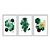 Kit 3 Quadros Decorativos Desenho Geométrico Texturizado Verde Detalhes Dourados Abstrato - Imagem 1