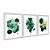 Kit 3 Quadros Decorativos Desenho Geométrico Texturizado Verde Detalhes Dourados Abstrato - Imagem 2
