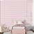 Papel de Parede Adesivo Vinil Chevron Rosa Claro Branco Quarto Menina - Imagem 1