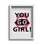 Quadro Decorativo You Go Girl Boca Minimalista Feminilidade - Imagem 1