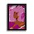 Quadro Decorativo Perfil Menina Negra Feminino Rosa Feminilidade Floral Vetor - Imagem 3