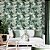 Papel de parede Autoadesivo Quarto Folhas Verdes Com Flores Amarelas Com Fundo Bege - Imagem 2