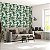 Papel de parede Autoadesivo Quarto Folhas Verdes Com Flores Amarelas Com Fundo Bege - Imagem 1