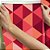 Papel de parede Autoadesivo Sala Rosa Laranja Geométrico Setas Mosaico - Imagem 4