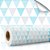 Papel de parede Autoadesivo Quarto Bebê Triângulos Azul Cinza Branco Claro - Imagem 5
