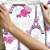 Papel de parede Autoadesivo Quarto Teen Paris Roxo Rosa Floral Flor - Imagem 3
