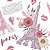 Papel de parede Autoadesivo Quarto Teen Paris Rosa Torre Eiffel Floral - Imagem 3