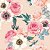 Papel de parede Autoadesivo pra Quarto Vintage Rosas Fundo Rosa - Imagem 1