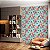 Papel de parede Autoadesivo Quarto Vintage Rosas Fundo azul - Imagem 1
