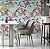 Papel de parede Autoadesivo Quarto Vintage Rosas Fundo azul - Imagem 4