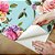 Papel de parede Autoadesivo Quarto Vintage Rosas Fundo azul - Imagem 3