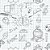 Papel de parede Autoadesivo Quarto Teen Ciência Desenho Quadriculado Estudo - Imagem 3