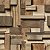 Papel de parede Autoadesivo Quarto Madeira Abstrato Formas Taco - Imagem 4